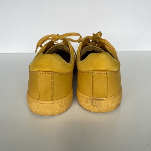 CLAE Bradley Sneaker Yellow Leather Lace Up Womens 7 - Picture 4 of 8